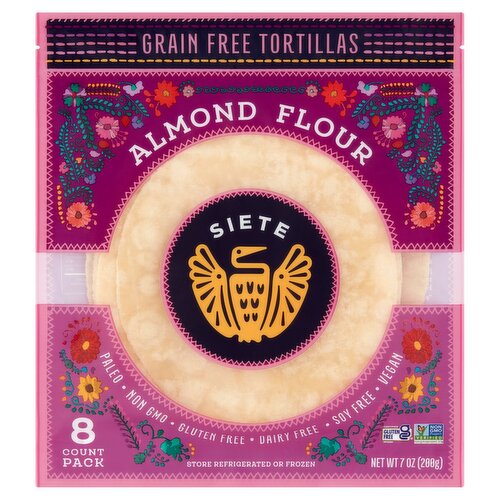 Siete Almond Flour Grain Free Tortillas, 7 oz, 8 count