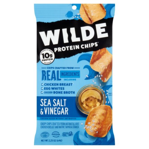 Wilde Sea Salt & Vinegar Protein Chips, 2.25 oz