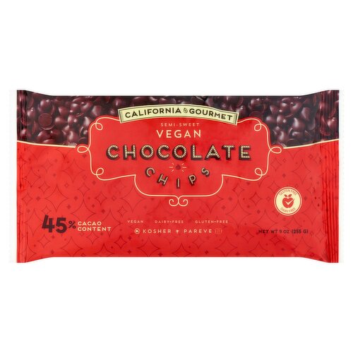 California Gourmet Semi-Sweet Vegan Chocolate Chips, 9 oz