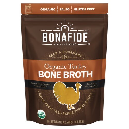 Bonafide Provisions Frozen Organic Turkey Bone Broth, 24 fl oz 