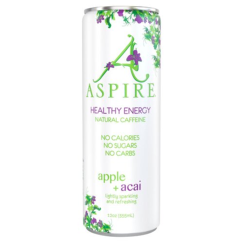 Aspire Apple + Acai Healthy Energy Drink, 12 oz