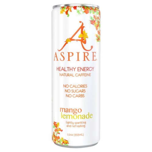 Aspire Mango Lemonade Healthy Energy Drink, 12 oz