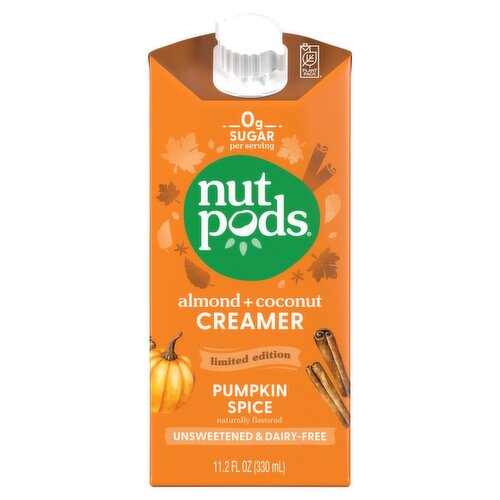 nutpods Pumpkin Spice Almond + Coconut Creamer Limited Edition, 11.2 fl oz
