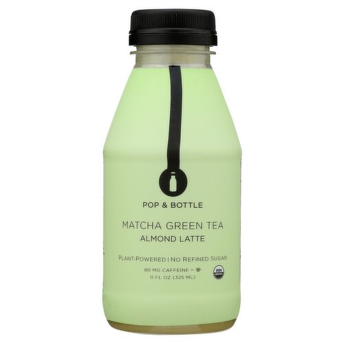 Pop & Bottle Matcha Green Tea Almond Latte, 11 fl oz