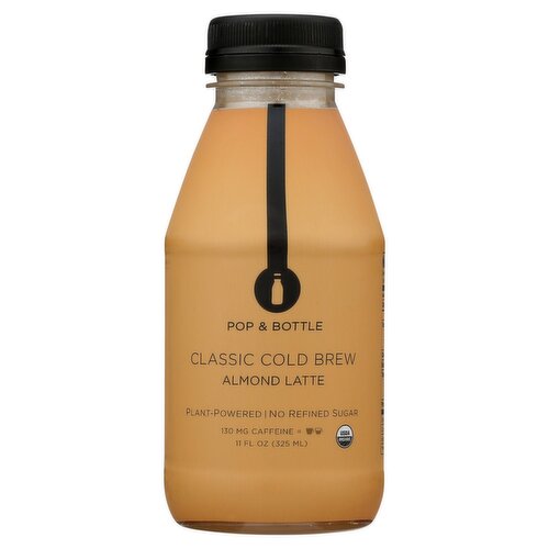 Pop & Bottle Classic Cold Brew Almond Latte, 11 fl oz