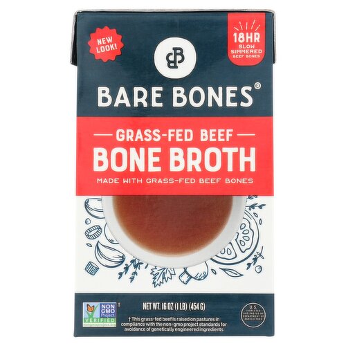 Bare Bones Grass-Fed Beef Bone Broth, 16 oz