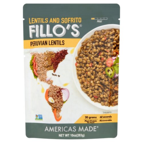 FILLO'S Mild Peruvian Lentils and Sofrito, 10 oz