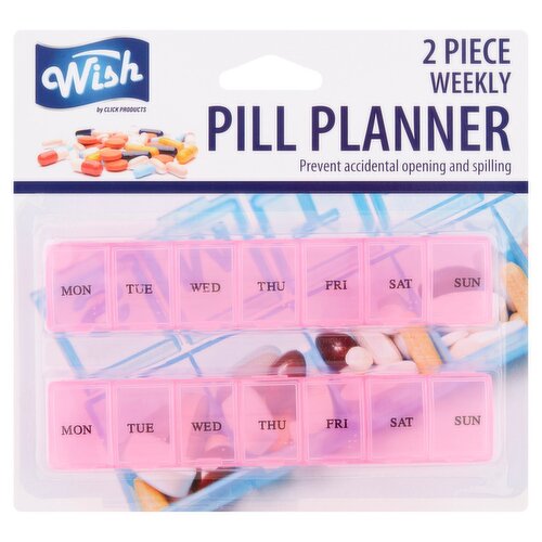 Wish Weekly Pill Planner, 2 count