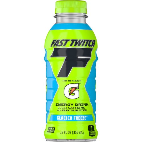 Fast Twitch Zero Sugar Energy Drink Glacier Freeze 12 Fl Oz