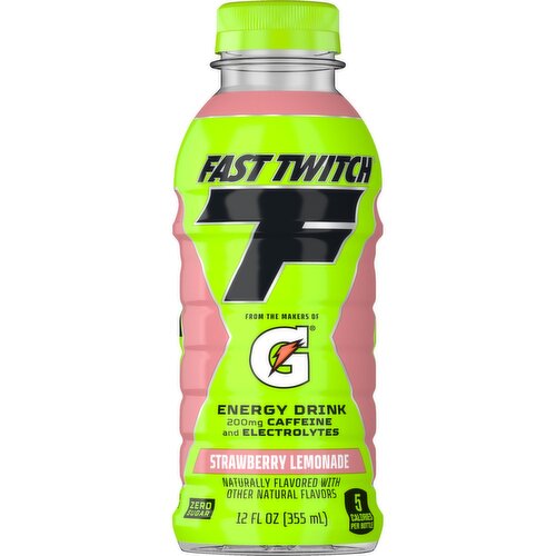 Fast Twitch Zero Sugar Energy Drink Strawberry Lemonade 12 Fl Oz