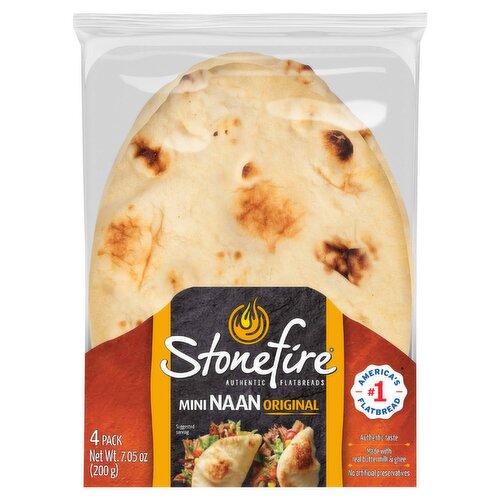 Stonefire Mini Original Naan, 4 count, 7.05 oz