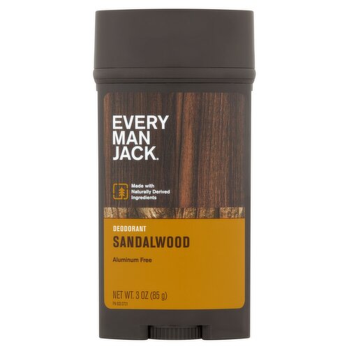 Every Man Jack Sandalwood Deodorant, 3 oz