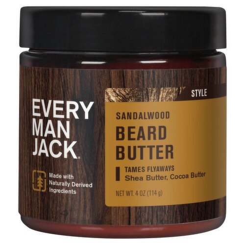 Every Man Jack Style Sandalwood Beard Butter, 4 oz