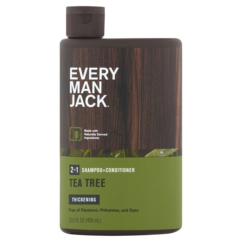 Every Man Jack Tea Tree Thickening 2 in 1 Shampoo + Conditioner, 13.5 fl oz