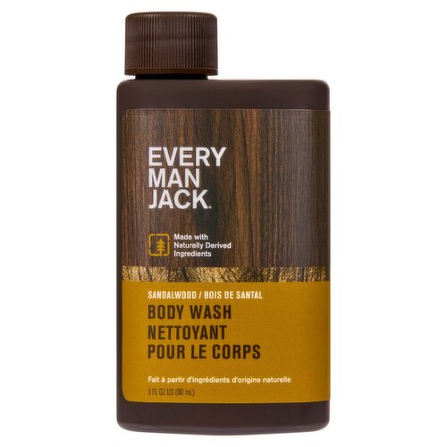 Every Man Jack Sandalwood Body Wash, 3 fl oz