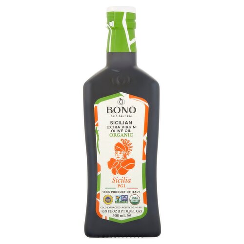 Bono Organic Sicilian Extra Virgin Olive Oil, 16.9 fl oz