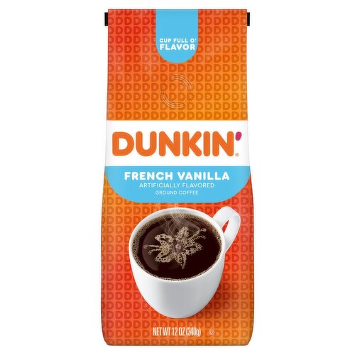 Dunkin' French Vanilla Ground Coffee, 12 oz