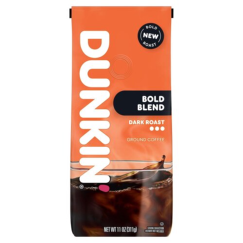 Dunkin' Bold Blend Dark Roast Ground Coffee, 11 oz