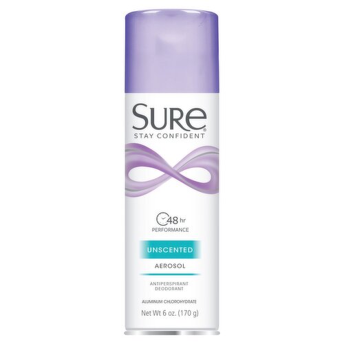 Sure Unscented Aerosol Anti-Perspirant Deodorant, 6 oz