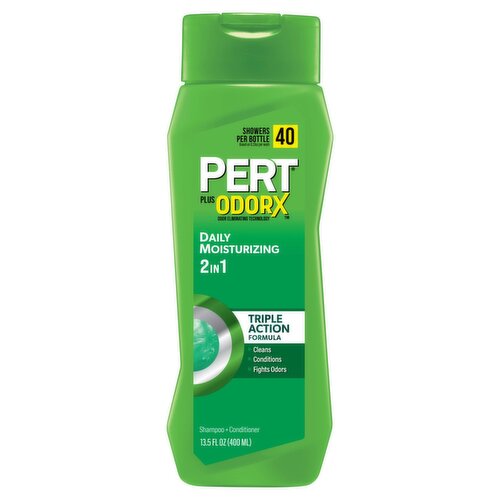 Pert Plus Odorx Daily Moisturizing 2 in 1 Shampoo + Conditioner, 13.5 fl oz