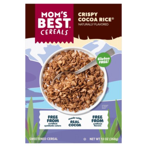 Mom's Best Cereals Crispy Cocoa Rice Sweetened Cereal, 13 oz