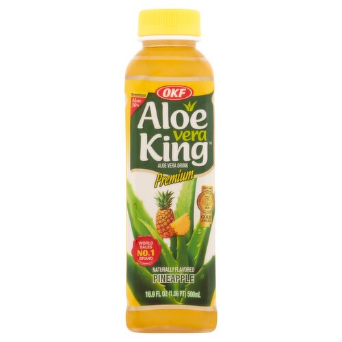 OKF Aloe Vera King Premium Pineapple Aloe Vera Drink, 16.9 fl oz