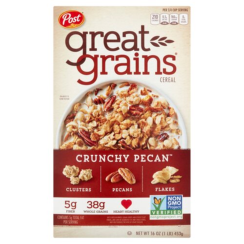 Post Great Grains Crunchy Pecan Cereal, 16 oz