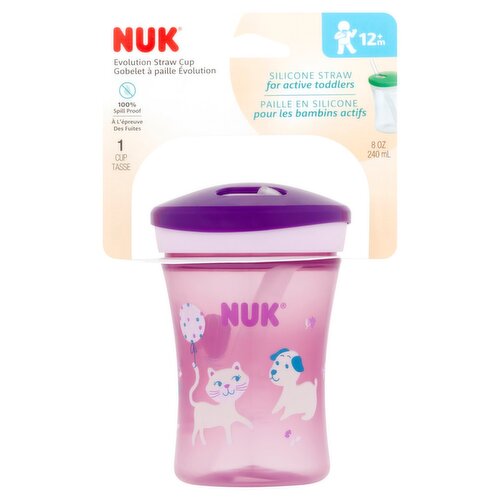 NUK 8 oz Evolution Straw Cup, 12m+