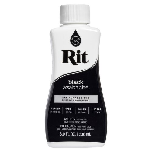 Rit Black All Purpose Dye, 8.0 fl oz