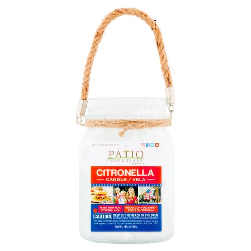 Patio Essentials Citronella Candle, 18 oz