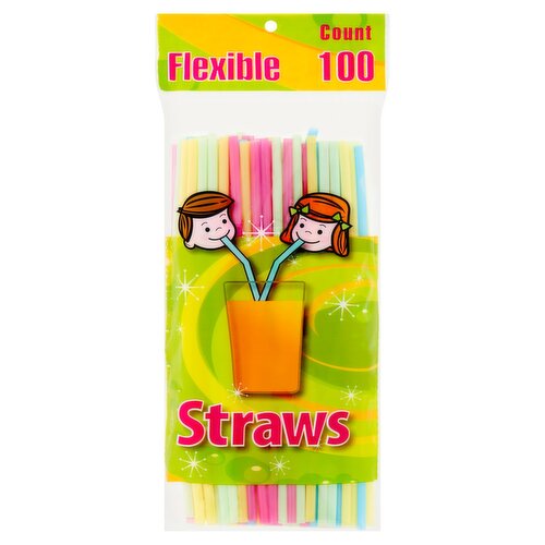 Flexible Straws, 100 count