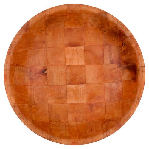 18" Round Wooden Serving Bowl