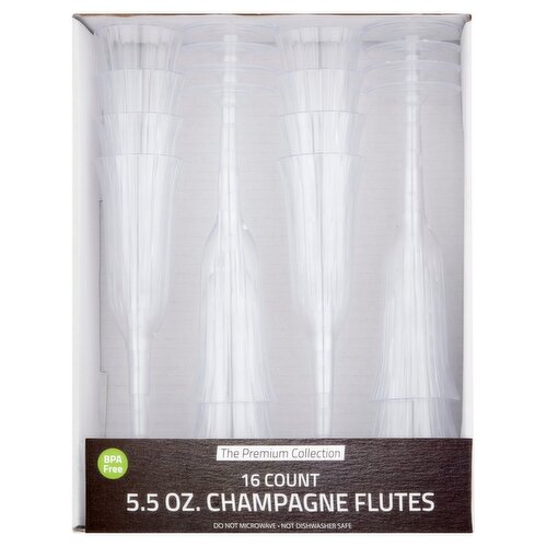 The Premium Collection 5.5 oz. Champagne Flutes, 16 count