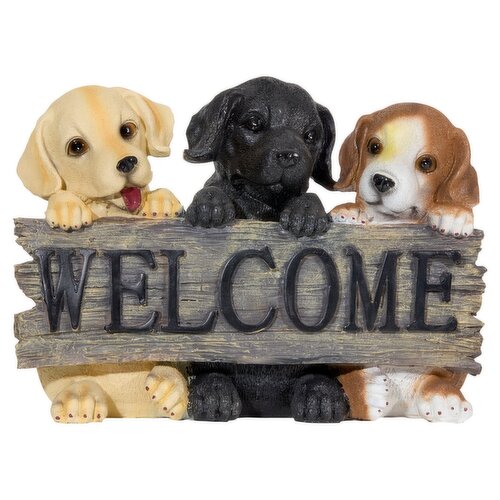 16" Welcome Dog Trio