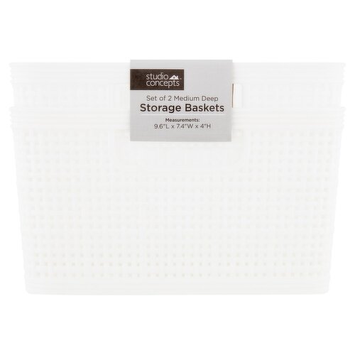 Studio Concepts Medium Deep Storage Baskets, 2 count