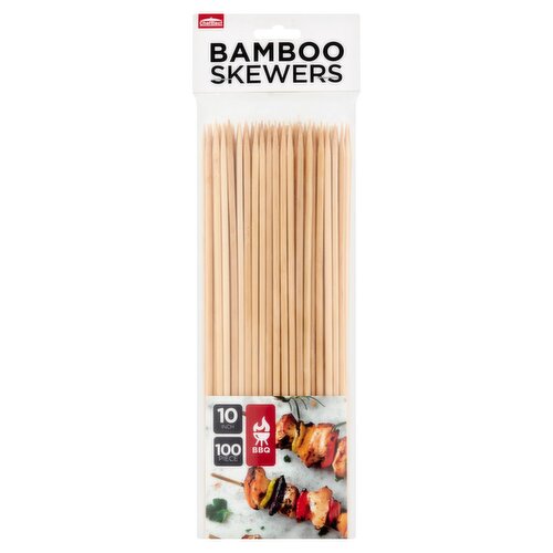 Chef Elect 10 Inch BBQ Bamboo Skewers, 100 count