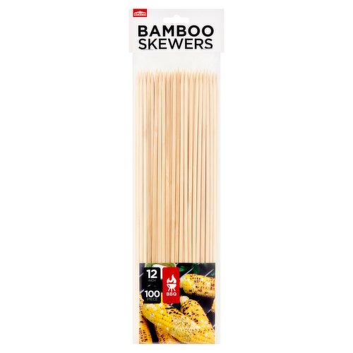 ChefElect 12 Inch BBQ Bamboo Skewers, 100 count