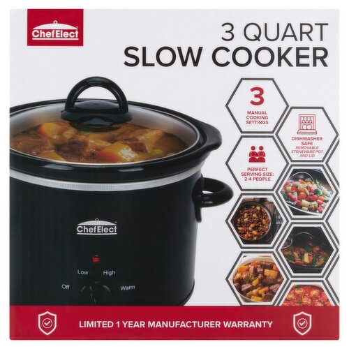ChefElect 3 Quart Slow Cooker