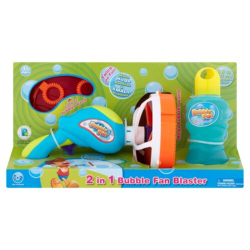 Bubble Fun 2 in 1 Bubble Fan Blaster, 3+ Ages