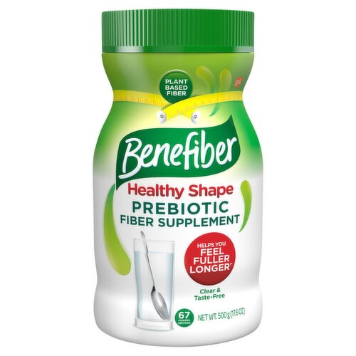 Benefiber Healthy Shape Prebiotic Fiber Supplement Powder for Digestive Health - 67 Servings 17.6 Oz