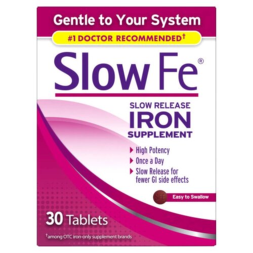 Slow Fe Slow Release Iron Supplement, 30 count