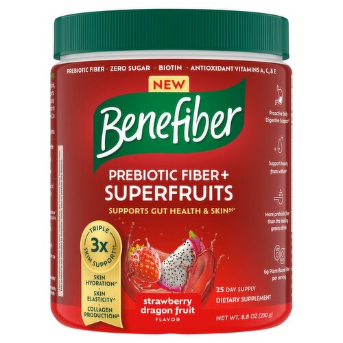 Benefiber Strawberry Dragon Fruit Flavor Dietary Supplement, 25 count, 8.8 oz