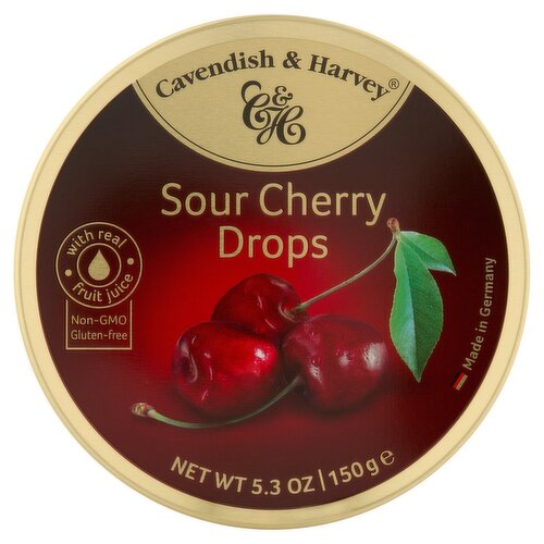 Cavendish & Harvey Sour Cherry Drops, 5.3 oz