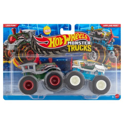Mattel Hot Wheels Monster Trucks Demolition Doubles Loco Punk and