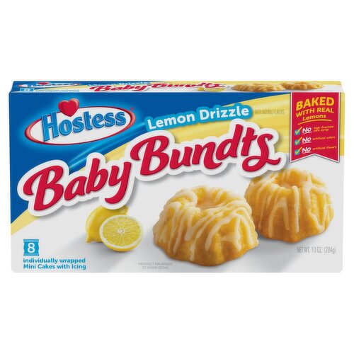 Hostess Lemon Drizzle Baby Bundts, 8 count, 10 oz