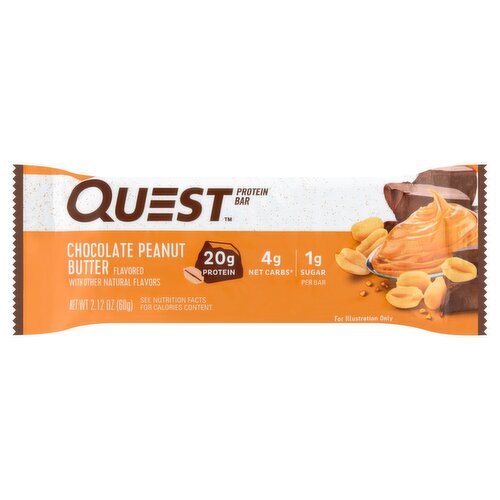 Quest Chocolate Peanut Butter Flavored Protein Bar, 2.12 oz