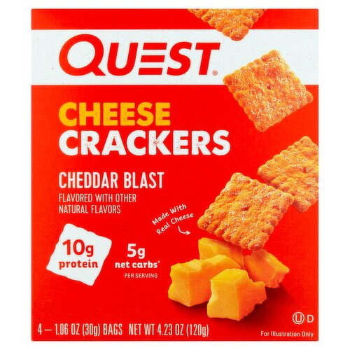 Quest Cheddar Blast Cheese Crackers, 1.06 oz, 4 count