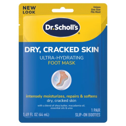 Dr. Scholl's Dry, Cracked Skin Ultra-Hydrating Foot Mask, 1 count, 1.49 fl oz