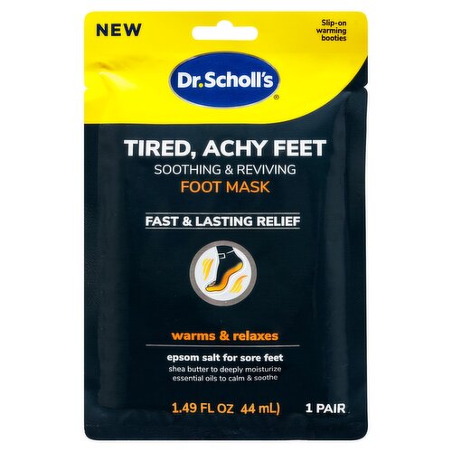 Dr. Scholl's Tired, Achy Feet Soothing & Reviving Foot Mask, 1 pair, 1.49 fl oz