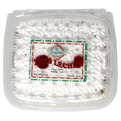 El Exquisito Sabor Tres Leches Three Milks Sponge Cake, 20 oz